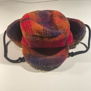 ❗️SALE❗️Plaid snow cap with bill and ear flaps